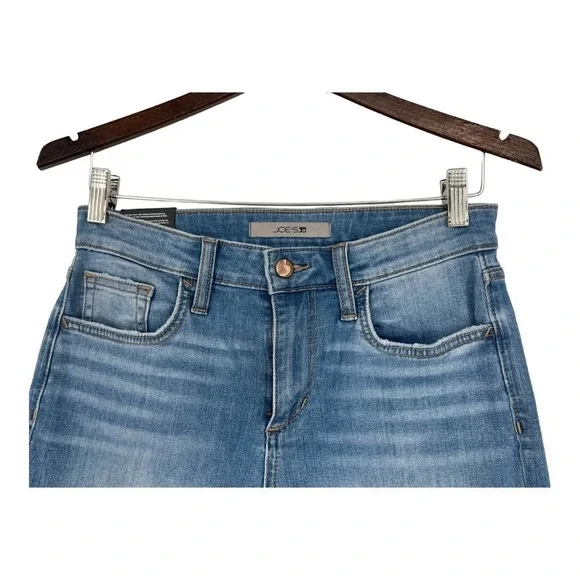 Joe's Jeans Mid Rise Boyfriend wide leg Crop w/ Raw Hem- Size 25-NWT- MSRP $189 - Picture 3 of 9